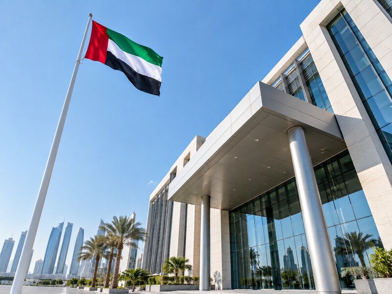 MRL facility with UAE flag